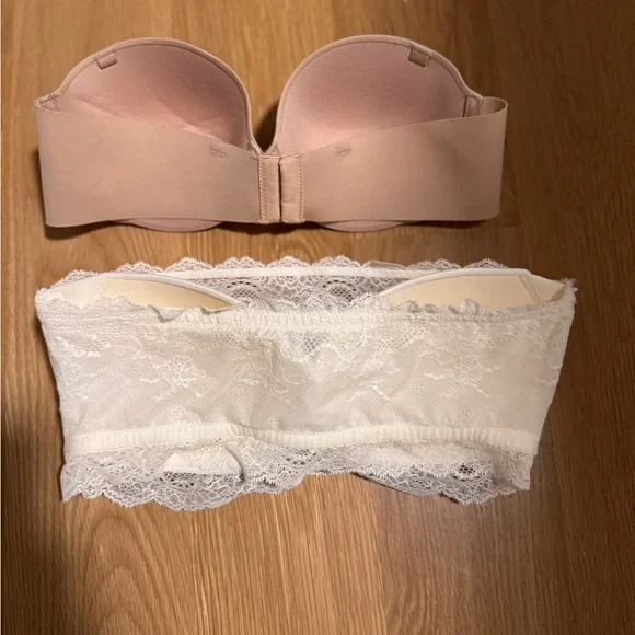 SPANX Nude and White Lace Bandeau Set - Picture 2 of 4